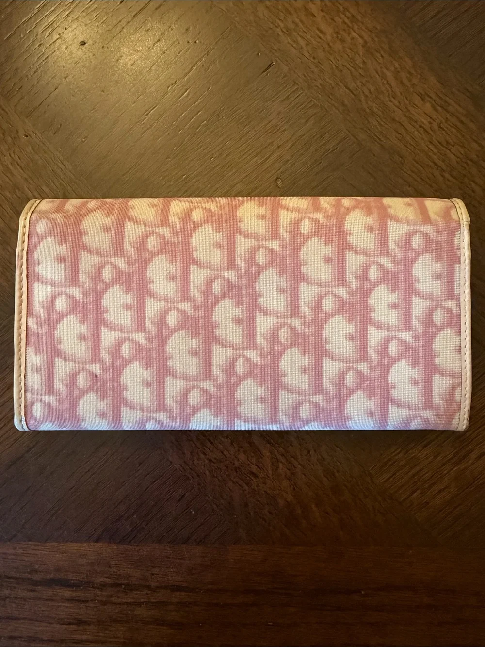 Christian Dior Galliano “2” vintage pink trotter continental wallet Pre-loved